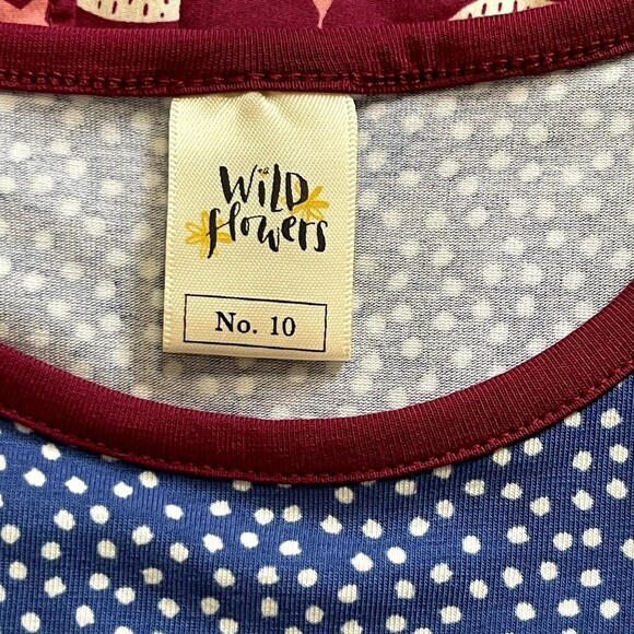 Wild Flowers Dress No.10 Size 10 EUC Mixed Media Dress - Picture 8 of 10